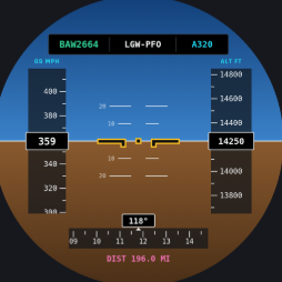 FlightAbove Cockpit flight information layout