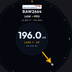 FlightAbove Compass flight information layout