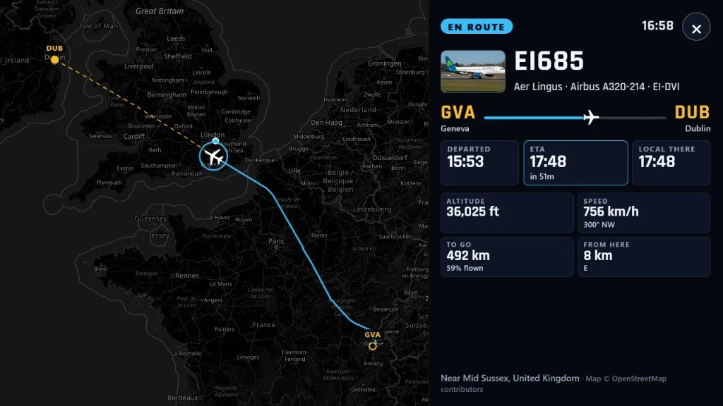 FlightAbove Horizon flight card for Virgin Atlantic VIR24M after a live flight alert