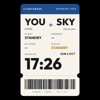 FlightAbove Boarding Pass display face