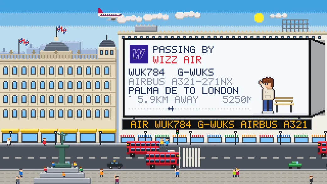 FlightAbove Living PixelBoard scene